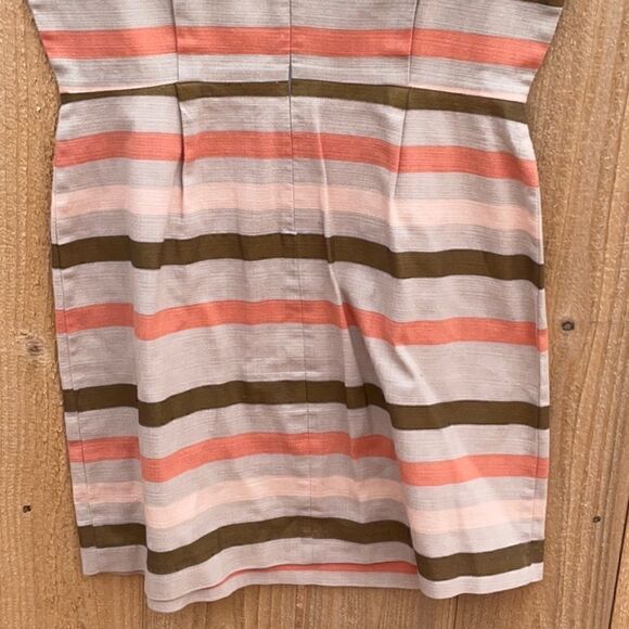 Take 50% OFF- BB Dakota Baige Striped Mini Dress, Size-6 - Picture 12 of 12